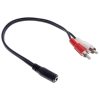 2-RCA AV Male to 3.5mm Stereo Female Audio Jack Connector