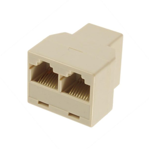 LAN Ethernet Network Cable 2-Splitter Adapter