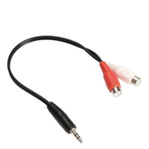 3.5mm Stereo Male Audio Jack to 2-RCA AV Female Cable