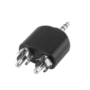 3.5mm Stereo Male Audio Jack to 2-RCA AV Male Adapter