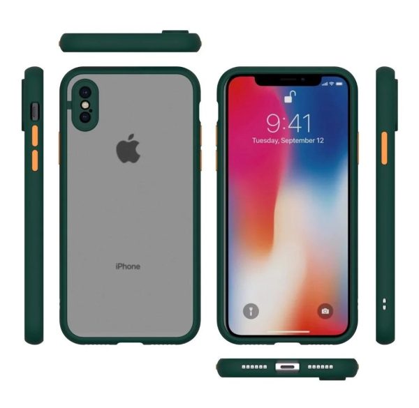 TPU Bumper with Translucent Back PC Case for iPhone X Series
