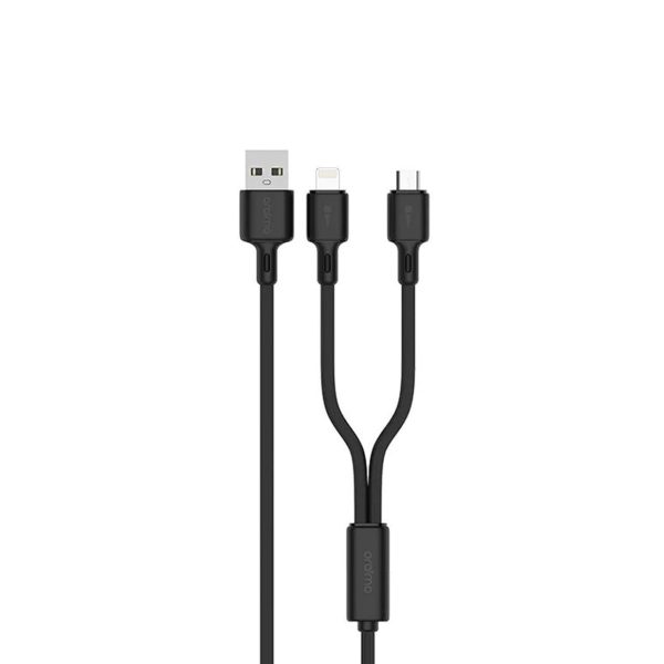 Oraimo 2-in-1 USB 2.0 Male to Micro USB and Lightning Male Cable