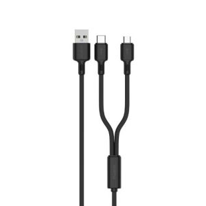 Oraimo 2-in-1 USB to Micro USB and USB Type C Charging Cable