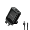 Oraimo Firefly 2U IEC-G Male to 2 USB Female 12W Fast Charging Kit