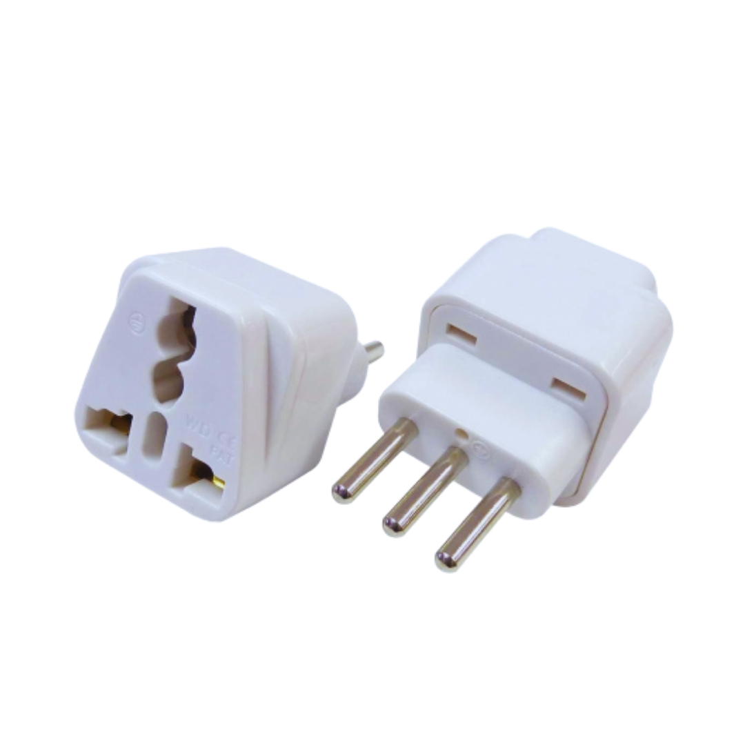 iec_l_white_01 IEC Type L Universal AC Power Plug Travel Adapter