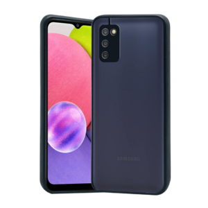 Samsung Galaxy A03S Case Cover with Smoke Back & TPU Bumper