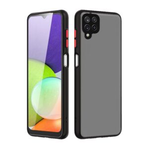 Samsung Galaxy A22 4G Case Cover with Smoke Back & TPU Bumper