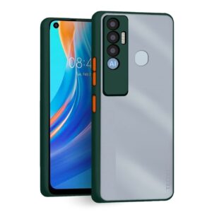 Tecno Spark 7 Pro Case Cover with Smoke Back & TPU Bumper