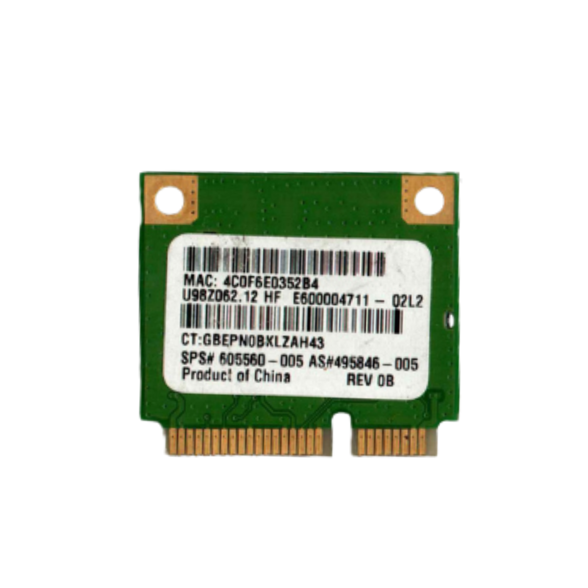 AR5B95_02 Atheros 802.11 b/g/n AR5B95 Network Interface Card