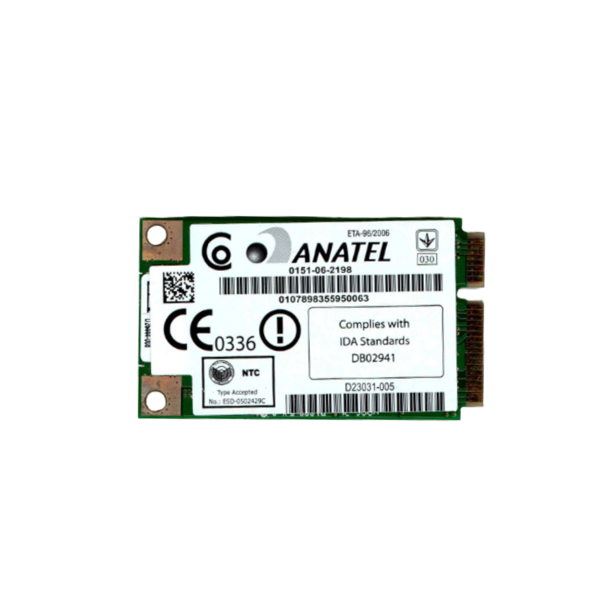 WM3945ABG-MOW2_02 Intel 802.11a/b/g WM3945ABG-MOW2 Network Interface Card