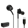 In-Ear Wired Headset with Mic Volume and USB-C Connector